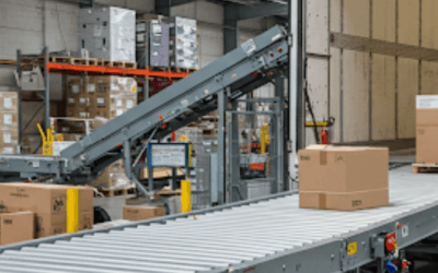 Improving warehouse logistics using truck loading conveyors