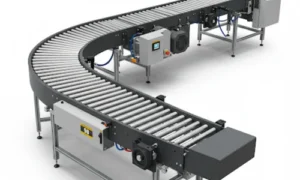 Powered Roller Conveyor System (90° Curve)