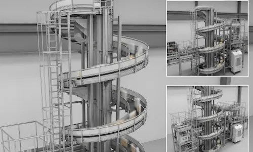 Vertical Spiral Conveyor – Compact & Customizable