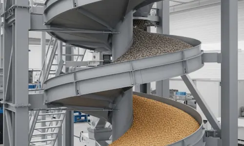 Industrial Spiral Conveyor – Heavy-Duty Vertical Handling