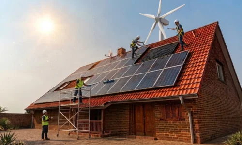 Our rooftop windmill and solar system Service